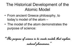 Historical Model of the Atom