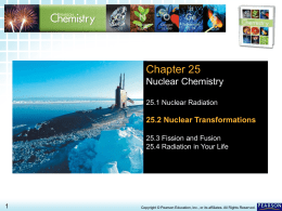 25.2 Nuclear Transformations