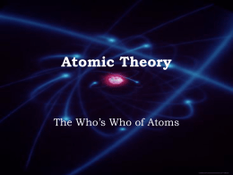 Atomic Theory Evolution