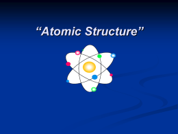 Atomic Structure Notes