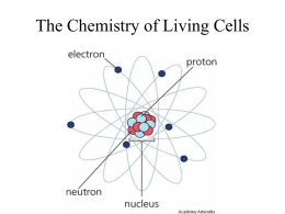 The Chemistry of Living Cells