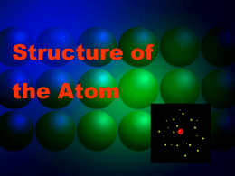 Structure of the Atom - pams