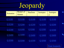 Jeopardy - SchoolRack