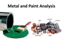 Metal and Paint Analysis