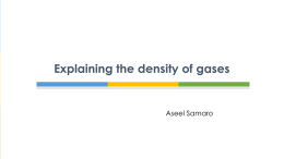Explaining the density of gases