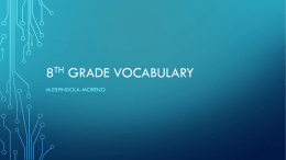 8th Grade Vocabulary (1)