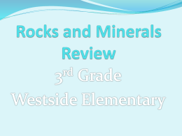 Rocks and Minerals Review Powerpoint