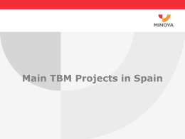 Main TBM Projects in Spain