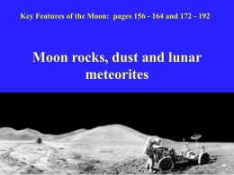 Moon rocks, dust and lunar meteorites