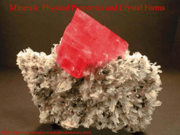 Mineral: Physical Properties Lecture Notes