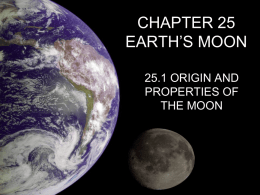 CHAPTER 25 EARTH`S MOON