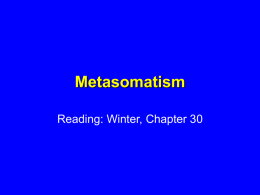 Metasomatism - University at Buffalo