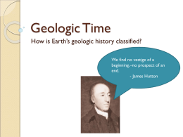 Geologic Time - Paramus Public Schools
