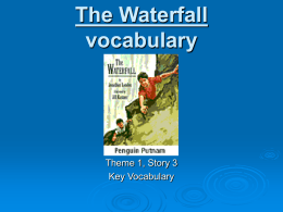 The Waterfall vocabulary - Anchorage School District