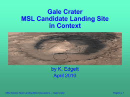 Gale Crater MSL Candidate Landing Site in Context