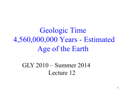 Geologic Time - Florida Atlantic University