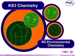 9G Environmental Chemistry - Prairie Rose School Division