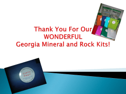 Thank You For Our WONDERFUL Mineral Kits!