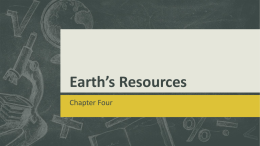 Earth’s Resources - District Five Schools of Spartanburg
