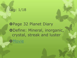 Chapter 2 Minerals and Rocks