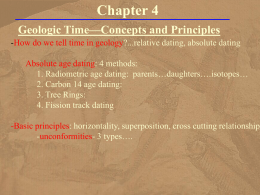 Chapter 4 - Geological Time