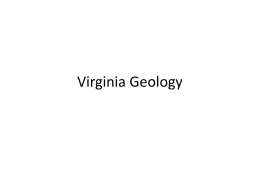 Groundwater & Virginia Physiographical Provinces