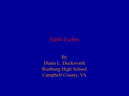Earth Cycles - Smyth County Schools