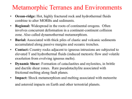 Metamorphic, Terranes, Facies, and Reactions