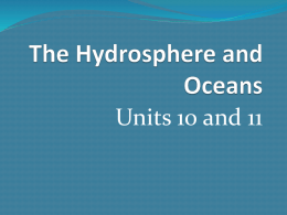 The Hydrosphere and Oceans