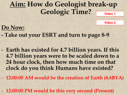 The Geologic Time Scale/Fossils