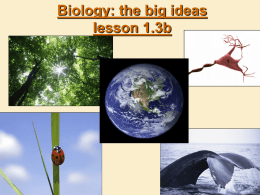 Biology: the study of life - Sonoma Valley High School