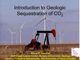 Introduction to Geologic Sequestration of CO2