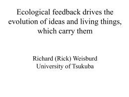 Ecological feedback drives the evolution of ideas and living things