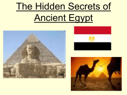 The Hidden Secrets of Ancient Egypt The Nile River`s location