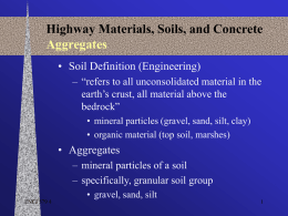 Highway Materials, Soils, and Concretes Aggregates