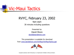 Vic-Maui Tactics
