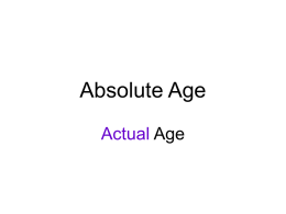 Absolute Age