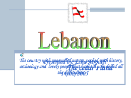 about Lebanon…