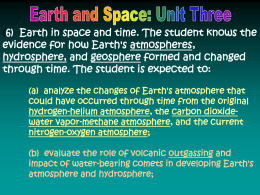Earth and Space: Unit Three