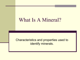 What Is A Mineral?