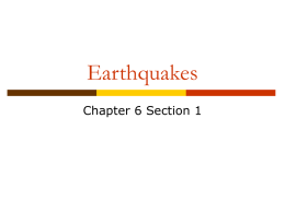 6.1 Earthquakes and