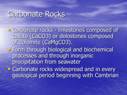 Carbonate Rocks - Cal State LA