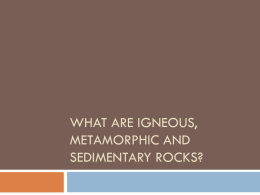 Igneous and Sedimentary Rock