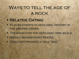 Absolute and Relative Dating of Rocks