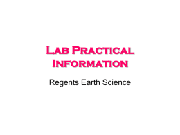 Lab Practical Information - Westhampton Beach School District