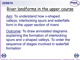 Landforms in the Upper Course