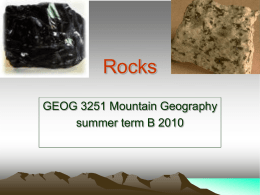 Lecture#5: Rocks