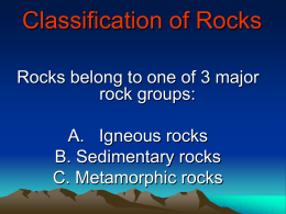 Classification of Rocks