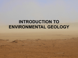 INTRODUCTION TO ENVIRONMENTAL GEOLOGY