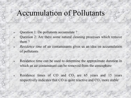 Accumulation of Pollutants
